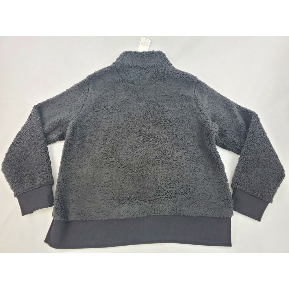 Calvin Klein Womens Sherpa Quarter Zip Jacket Jet Black M9XES802 Medium - Picture 3 of 7